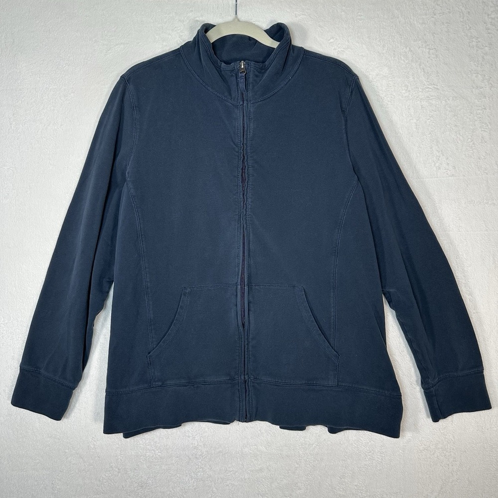 L. Bean 2X Plus Navy Zip Up Jacket Coastal Grandma Gorpcore Outdoor Layer